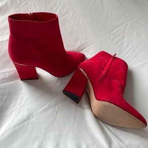Antonio Melani genuine leather red booties